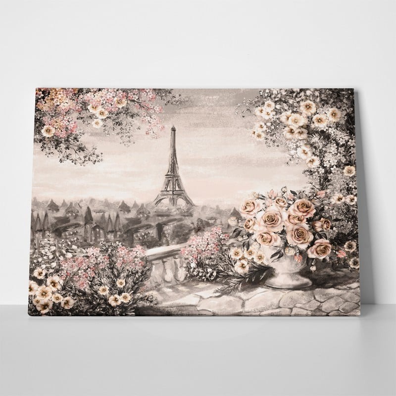 Πινακας σε καμβά SUMMER IN PARIS SEPIA