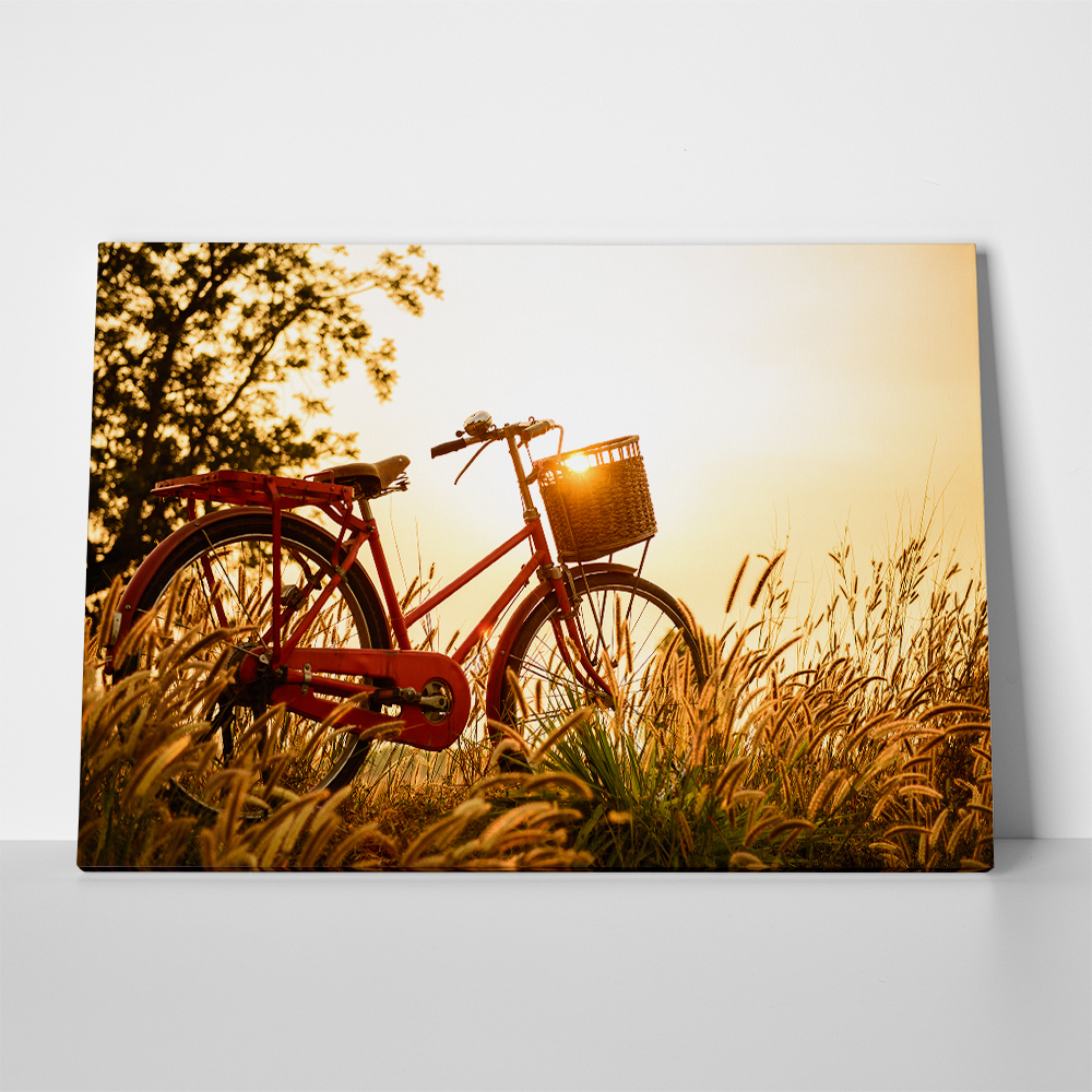 Πινακας σε καμβά SUNSET BIKE