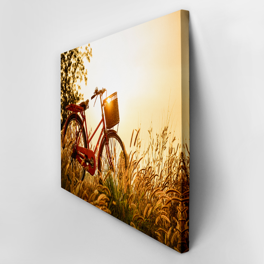 Πινακας σε καμβά SUNSET BIKE