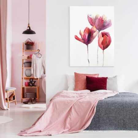 Πινακας σε καμβά TULIPS FLOWERS WATERCOLOR