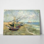 Πινακας σε καμβά VAN GOGH - FISHING BOATS ON THE BEACH AT SAINTES-MARIES