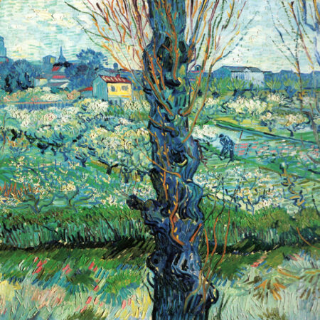 Πινακας σε καμβά VAN GOGH - ORCHARD IN BLOSSOM WITH VIEW OF ARLES - Vincent Van Gogh Sticky 5