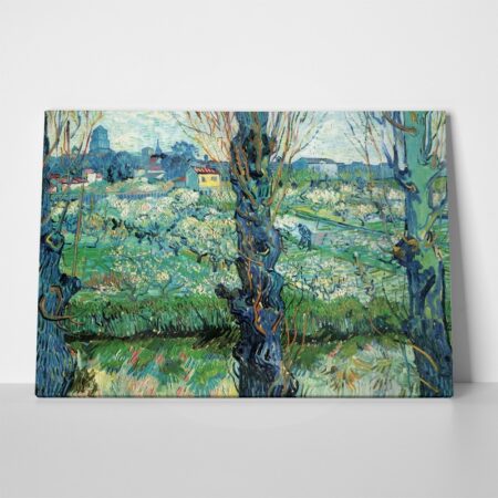 Πινακας σε καμβά VAN GOGH - ORCHARD IN BLOSSOM WITH VIEW OF ARLES - Vincent Van Gogh Sticky 1