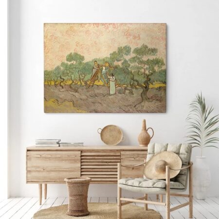 Πινακας σε καμβά VAN GOGH - WOMEN PICKING OLIVES - Vincent Van Gogh