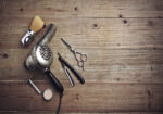 Πινακας σε καμβά VINTAGE BARBER EQUIPMENT