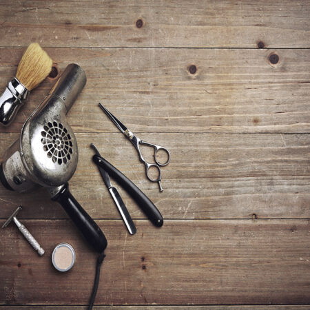 Πινακας σε καμβά VINTAGE BARBER EQUIPMENT - Μοδα και Διασκεδαση Sticky 4