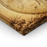 Πινακας σε καμβά VINTAGE WORLD MAP 1733