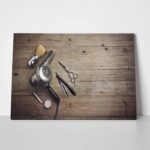 Πινακας σε καμβά VINTAGE BARBER EQUIPMENT