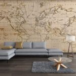 Αυτοκόλλητη Ταπετσαρία τοίχου VINTAGE WORLD MAP
