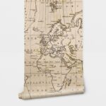 Αυτοκόλλητη Ταπετσαρία τοίχου VINTAGE WORLD MAP