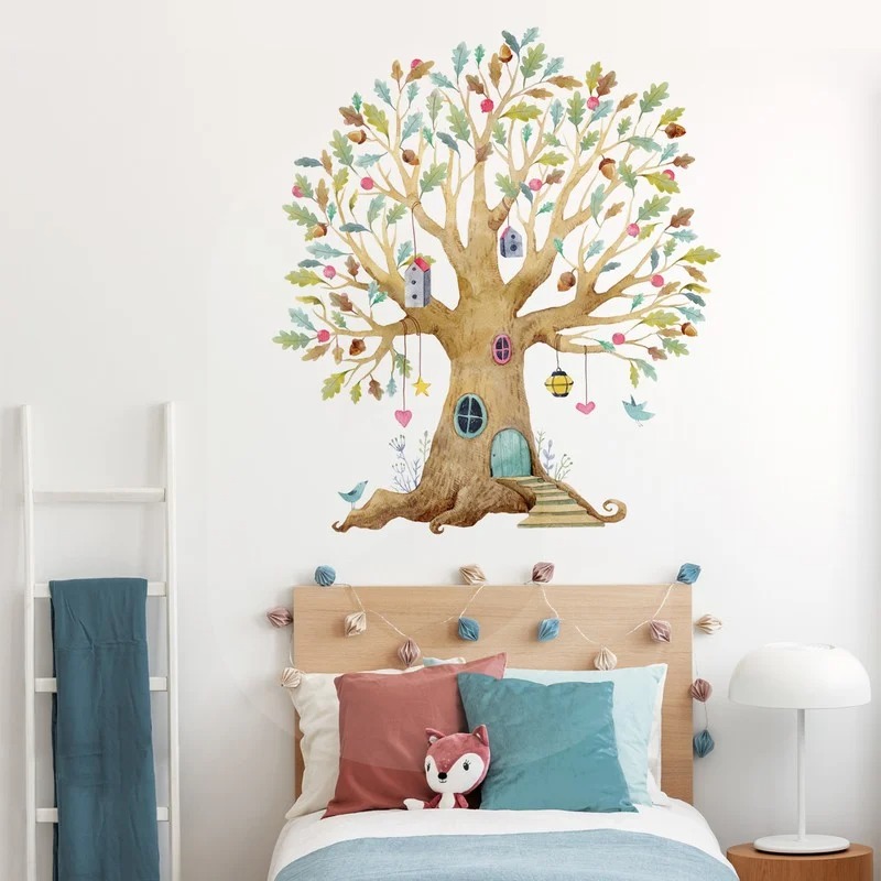 Αυτοκολλητο τοιχου WATERCOLOR TREE HOUSE
