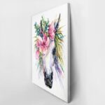 Πινακας σε καμβά WATERCOLOR UNICORN ILLUSTRATION