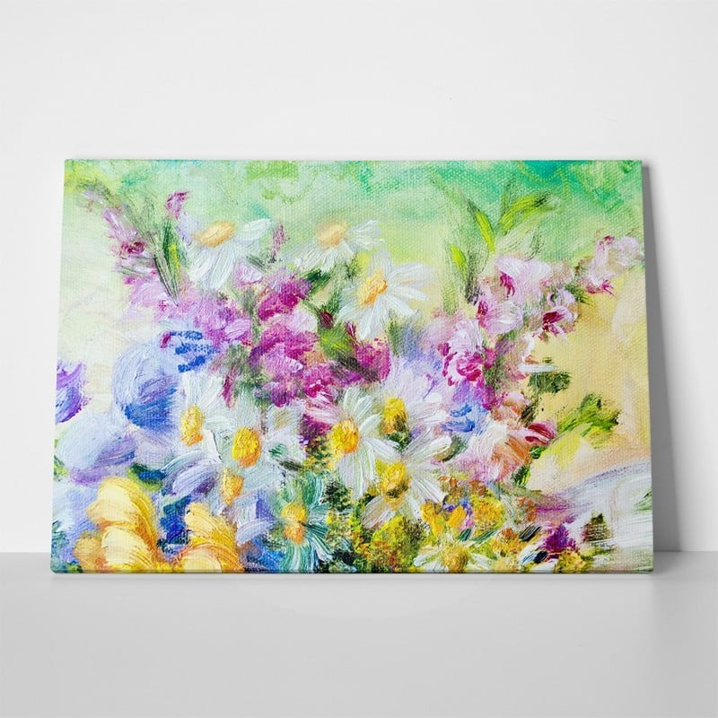 Πινακας σε καμβά WILDFLOWER OIL PAINTING