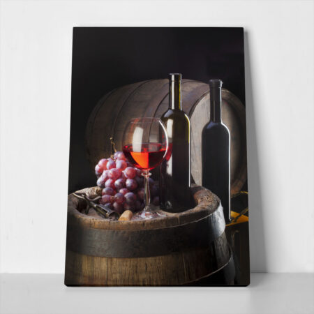 Πινακας σε καμβά WOOD BARREL - Food and Drink