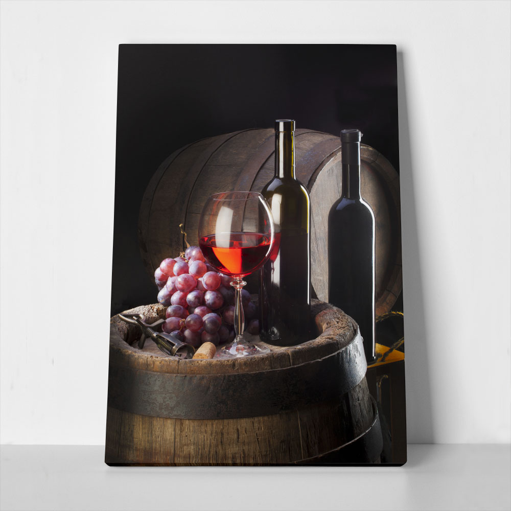 Πινακας σε καμβά WOOD BARREL