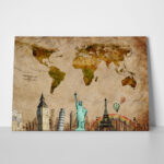 Πινακας σε καμβά WORLD LANDMARKS