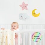 Αυτοκολλητο τοιχου CUTE SLEEPING CLOUD MOON AND STAR
