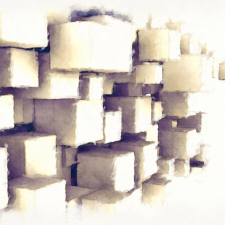 Πινακας σε καμβά ABSTRACT PAINTING CUBES - Αφηρημενα και Abstract Sticky 4