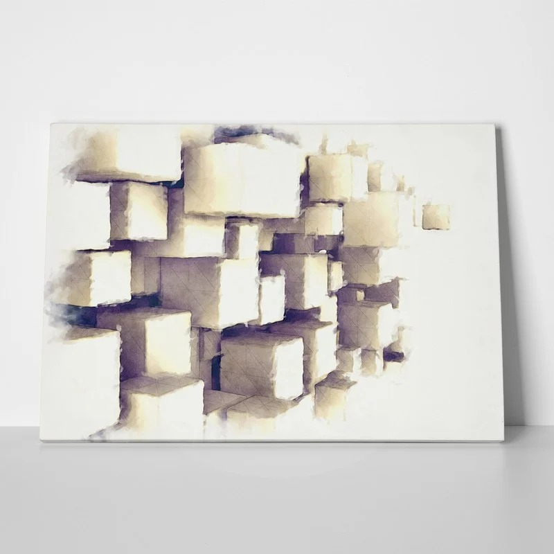 Πινακας σε καμβά ABSTRACT PAINTING CUBES