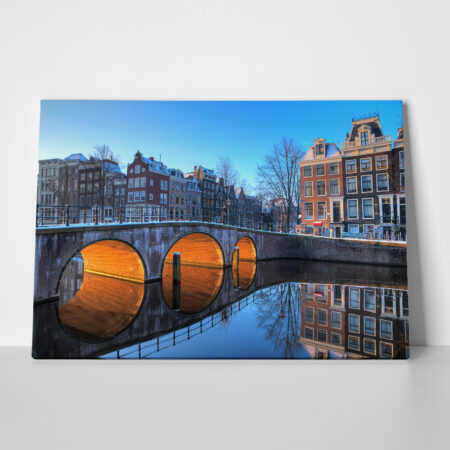 Πινακας σε καμβά AMSTERDAM CANALS - Αμστερνταμ Sticky 1