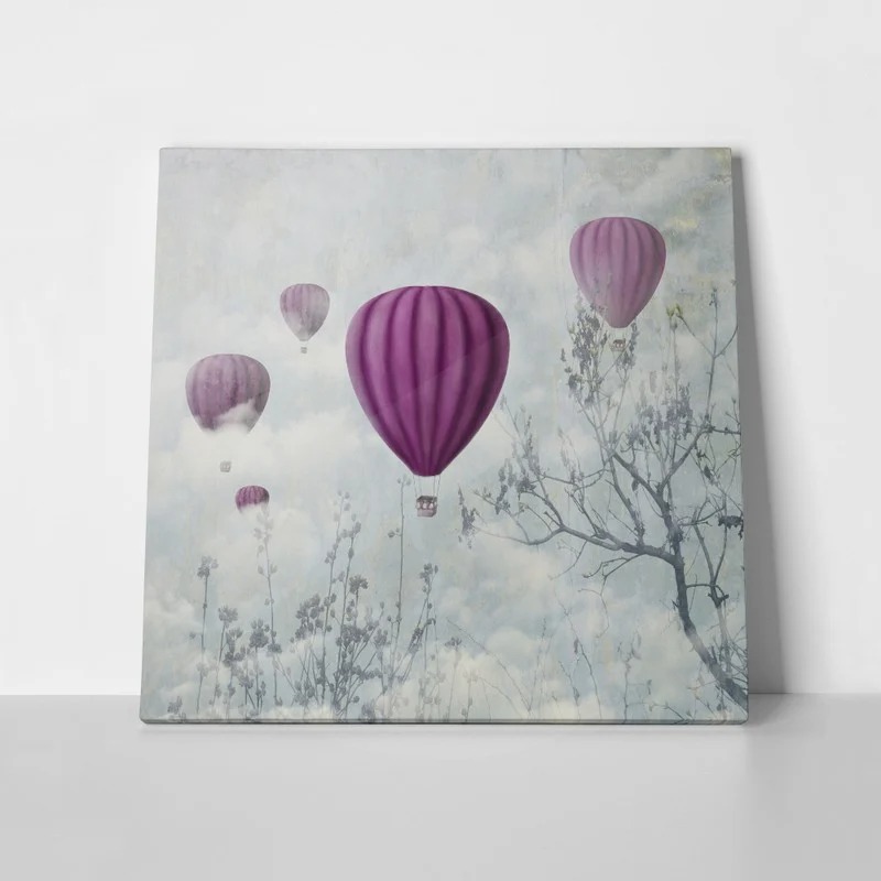 Πίνακας σε καμβά BALLOONS IN THE CLOUDS