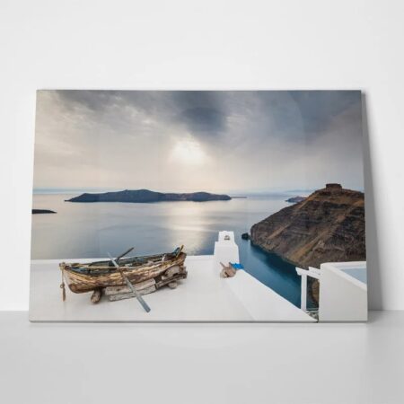 Πινακας σε καμβά BEAUTIFUL SUNSET ON SANTORINI ISLAND GREECE - Νησια