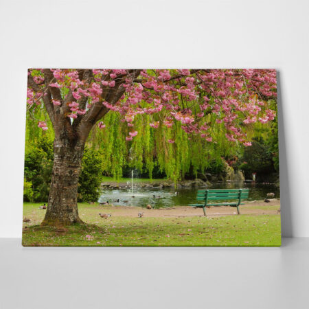 Πινακας σε καμβά BENCH POND - Λιμνες - Ποταμια