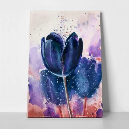 Πινακας σε καμβά BLUE TULIPS WATERCOLOR - Πινακες σε καμβα Sticky 1