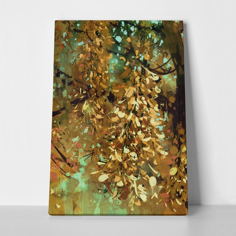 Πινακας σε καμβά BRIGHT YELLOW LEAVES