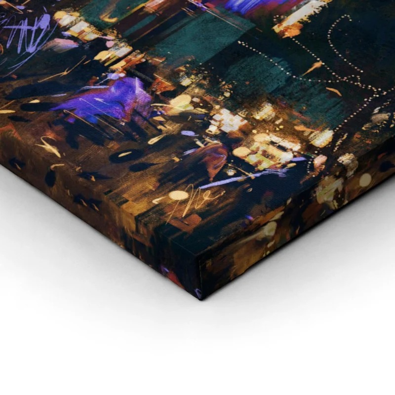 Πινακας σε καμβά COLORFUL NIGHT CITY