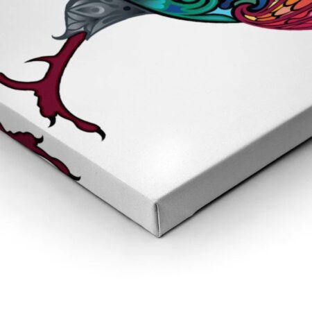 Πινακας σε καμβά COLORFUL PATTERN DRAWING ROOSTER - Πουλια Sticky 1