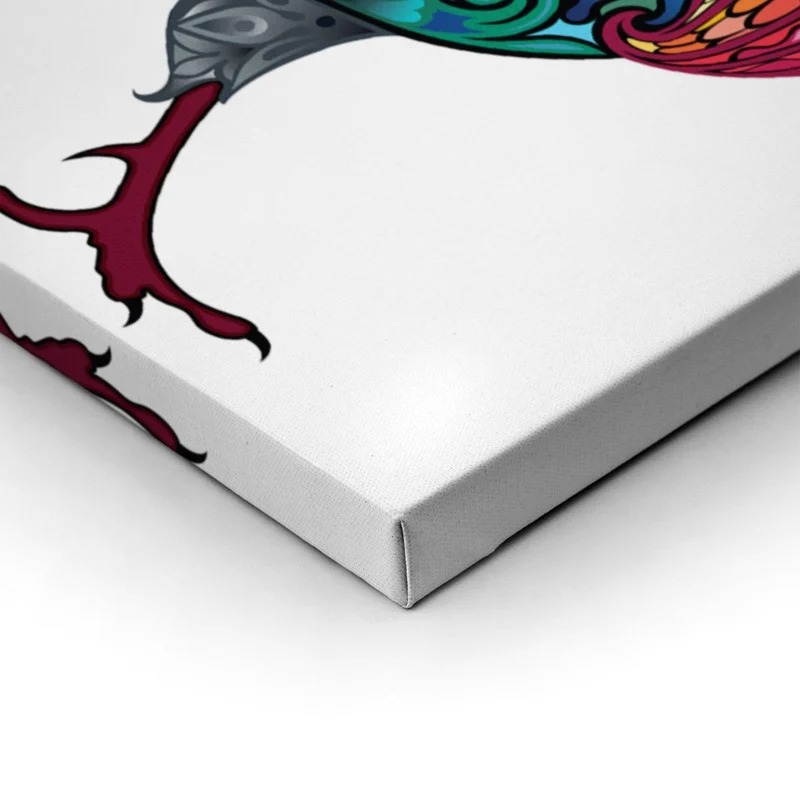 Πινακας σε καμβά COLORFUL PATTERN DRAWING ROOSTER