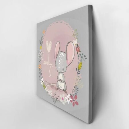 Πίνακας σε καμβά CUTE LITTLE MOUSE - Παιδικοι και set Sticky 2