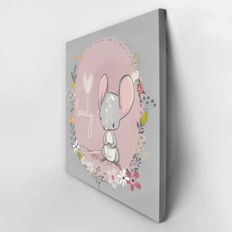 Πίνακας σε καμβά CUTE LITTLE MOUSE