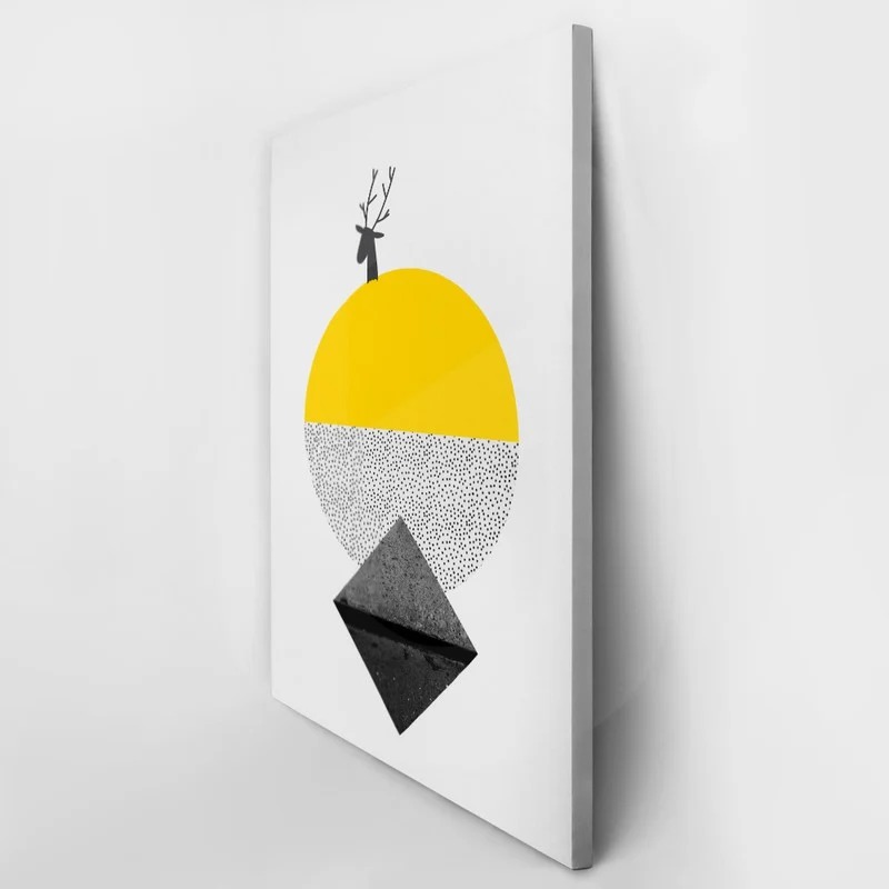 Πινακας σε καμβά DEER GEOMETRIC ART