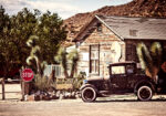 Πινακας σε καμβά DESERT OLD CAR