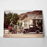 Πινακας σε καμβά DESERT OLD CAR