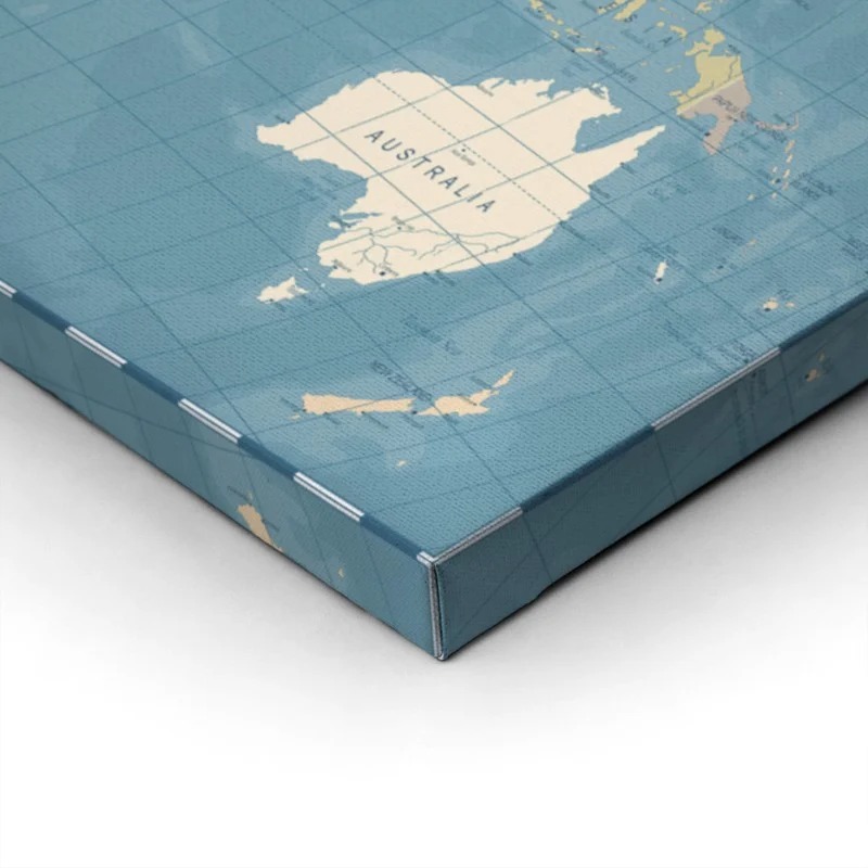 Πινακας σε καμβά DETAILED VINTAGE WORLD MAP