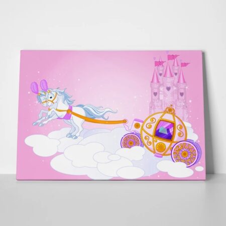 Πινακας σε καμβά FAIRY TALE CARRIAGE - Παιδικοι και set