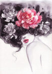 Πινακας σε καμβά FLORAL WOMAN 1