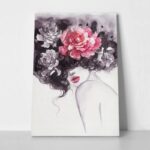 Πινακας σε καμβά FLORAL WOMAN 1