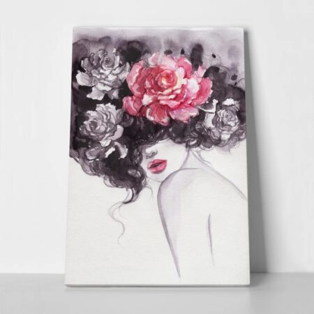 Πινακας σε καμβά FLORAL WOMAN 1 - Πορτραιτα και Φιγουρες Sticky 1