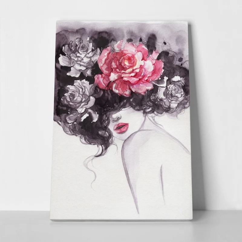 Πινακας σε καμβά FLORAL WOMAN 1