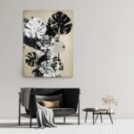Πινακας σε καμβά FLORAL WOMAN PROFILE