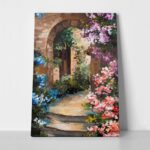 Πινακας σε καμβά FLOWERS AROUND THE TERRACE