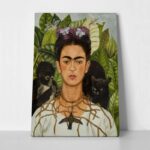 Πινακας σε καμβά FRIDA KAHLO - SELF PORTRAIT WITH NECKLACE OF THORNS