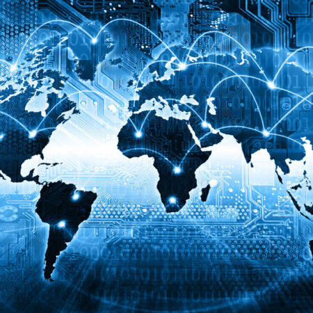 Πινακας σε καμβά GLOBAL INTERNET - Χαρτες Sticky 4