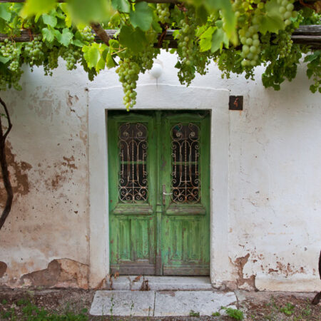 Πινακας σε καμβά GREEN DOOR - Vintage Sticky 4