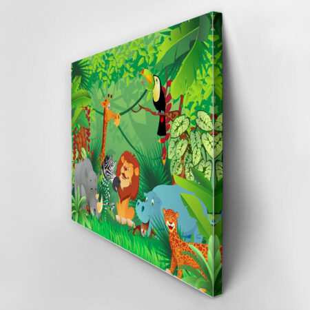 Πινακας σε καμβά JUNGLE ANIMALS - Παιδικοι και set Sticky 2