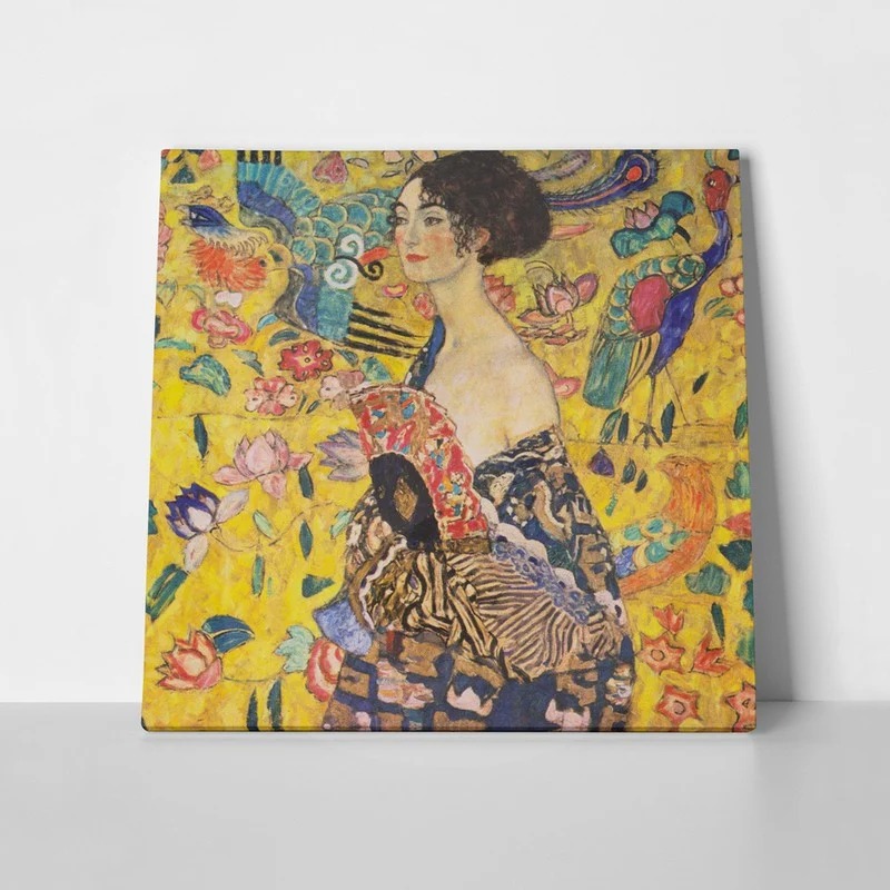 Πινακας σε καμβα KLIMT - DAME DIM FACHER